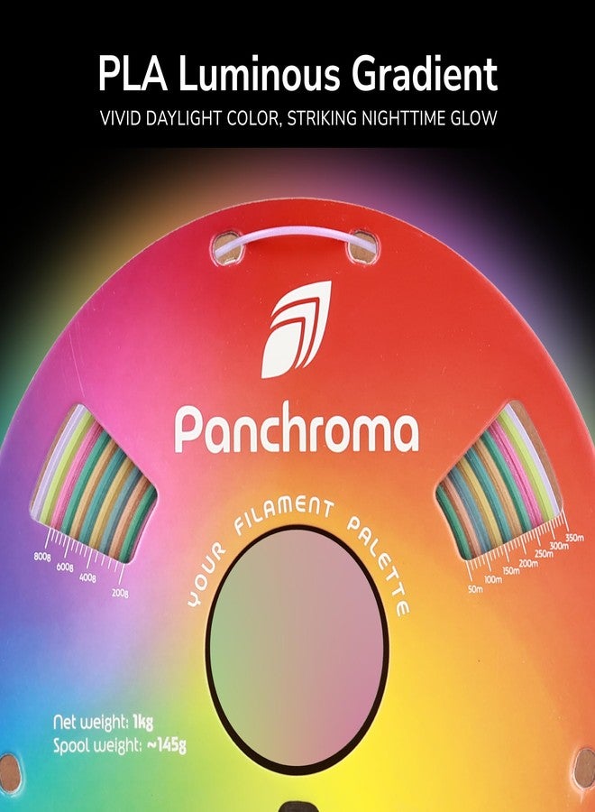 Polymaker Panchroma PLA Filament, Gradient Luminous Rainbow 1.75mm 3D Printing Filament Glow in The Dark in The Same Color, 3D Printer PLA Filament, Fit Most FDM 3D Printers, 1kg Spool (2.2lbs) - Image 2