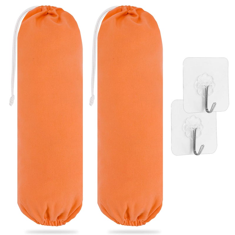 SWISSELITE 2Pcs Plastic Bag Holder Reusable Plastic Bag Organizer Wall Mount Large Grocery Bag Storage Dispenser 22x9 IN