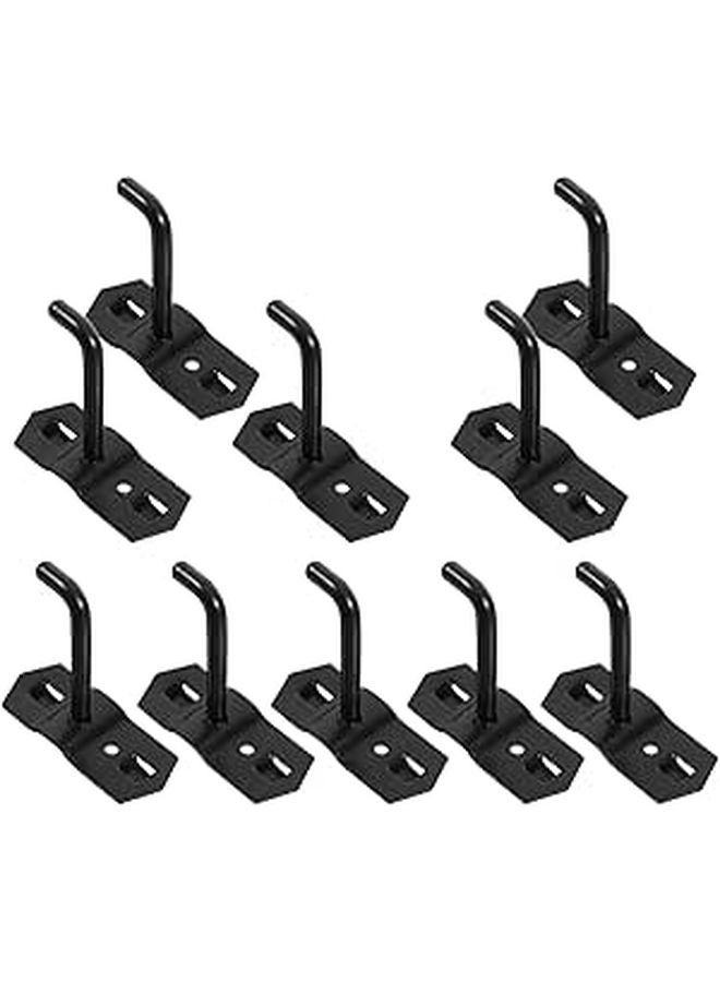 Heavy Duty 6mm Thick Black Pegboard Hooks 10pcs for Wall Display Garage Workshop Shelving - Image 1