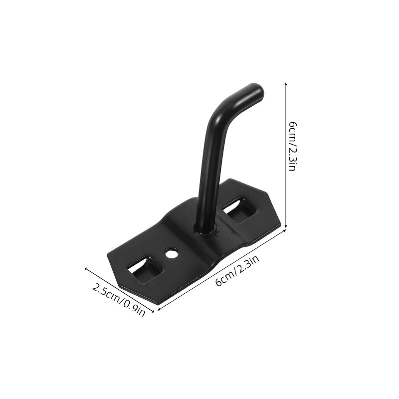 Heavy Duty 6mm Thick Black Pegboard Hooks 10pcs for Wall Display Garage Workshop Shelving - Image 3