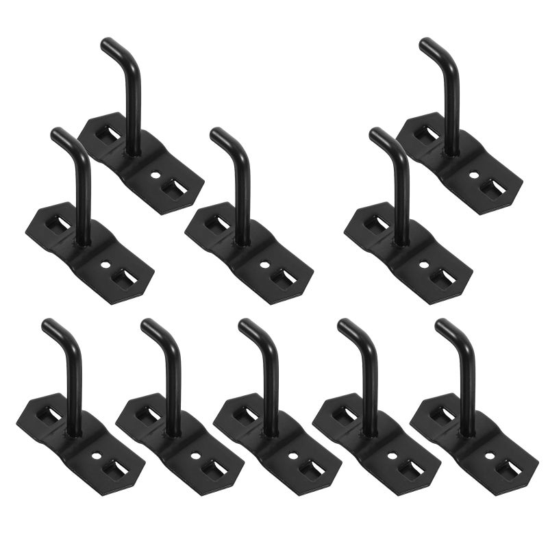 Heavy Duty 6mm Thick Black Pegboard Hooks 10pcs for Wall Display Garage Workshop Shelving - Image 2