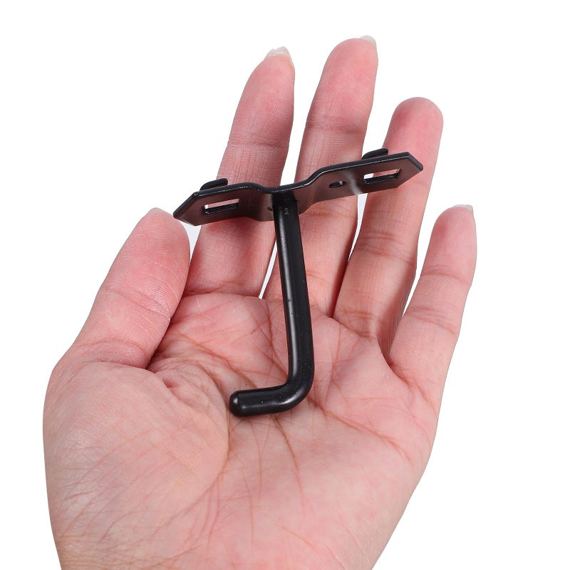 Heavy Duty 6mm Thick Black Pegboard Hooks 10pcs for Wall Display Garage Workshop Shelving - Image 5