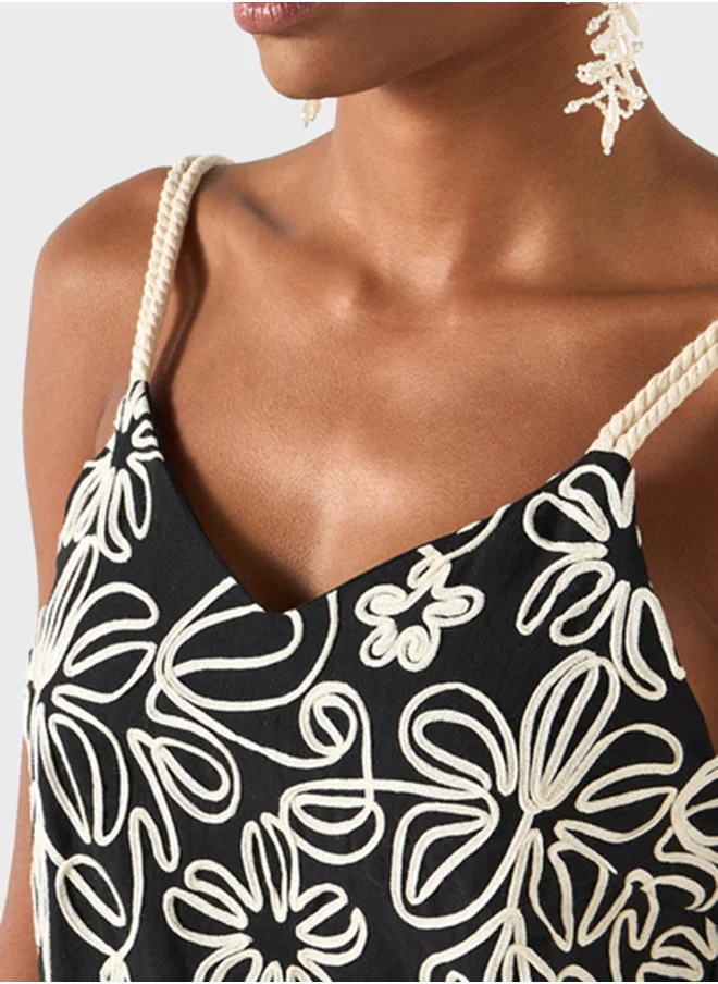 2Xtremz Floral Print Strappy Top
