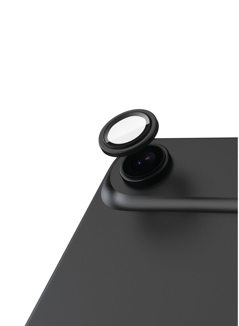 Moxedo Camera Lens Protector for iPhone 17 Air 6.5” 2025 9H Tempered Glass Aluminum Alloy Individual Ring Camera Lens Cover Protector with Easy Installation Tool – Black - Image 1