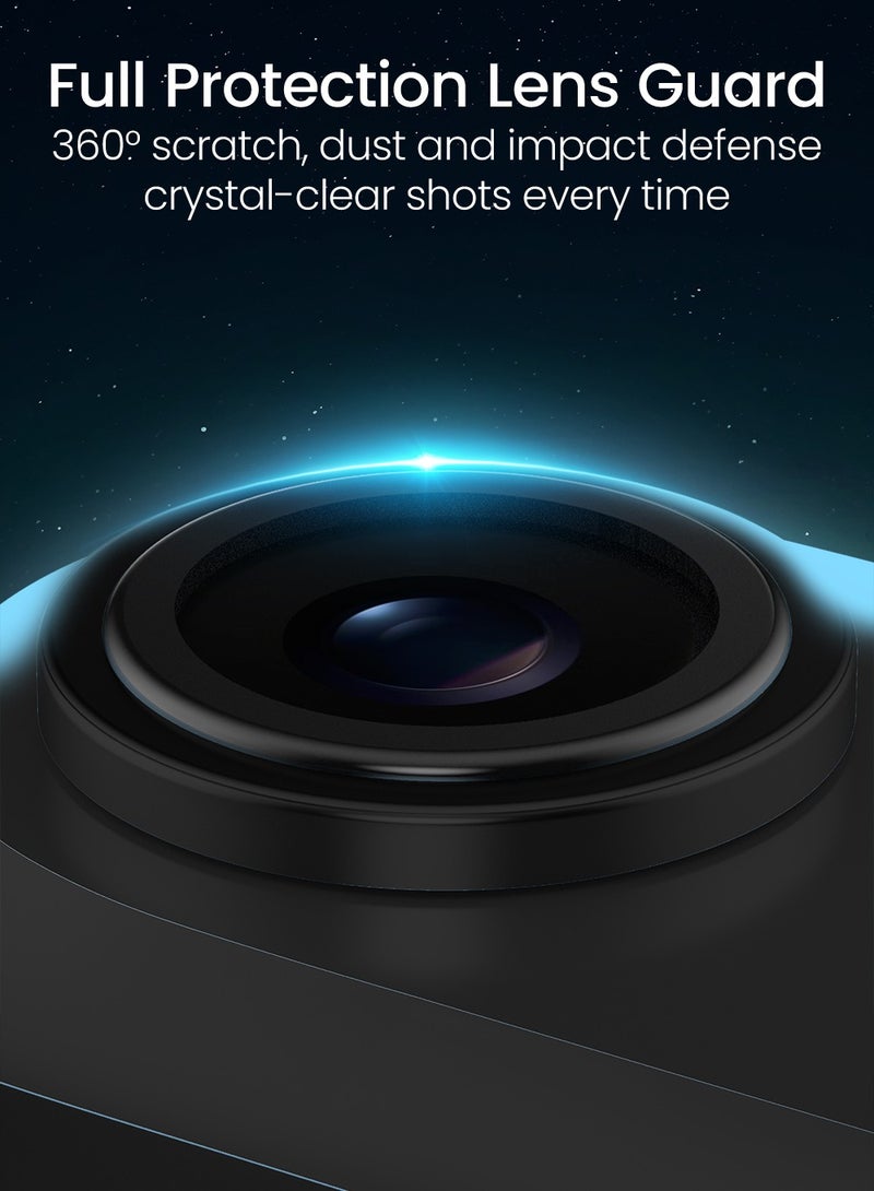 Moxedo Camera Lens Protector for iPhone 17 Air 6.5” 2025 9H Tempered Glass Aluminum Alloy Individual Ring Camera Lens Cover Protector with Easy Installation Tool – Black - Image 2