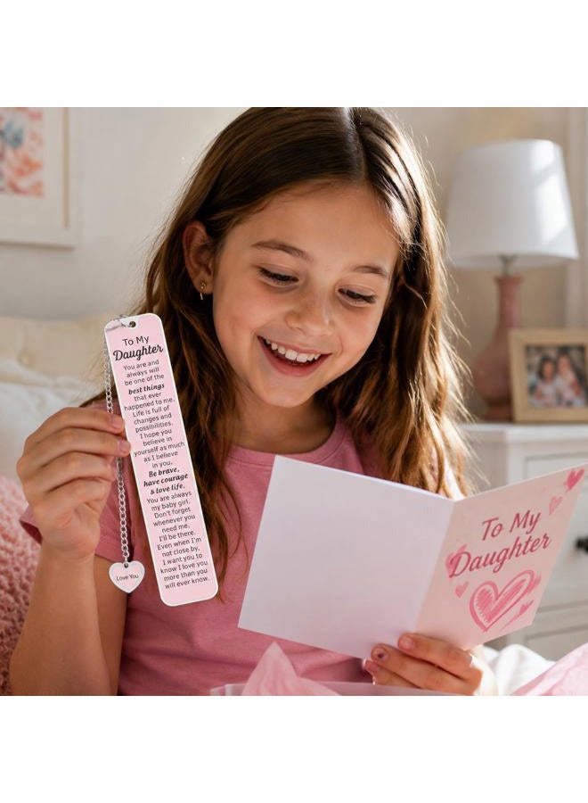 Aeonovs Stocking Stuffers for Teen Daughter, Book Mark for Girls Ages 8-12, Bookmark for Mothers and Daughters, Pink Bookmark, Daughter Gifts from Mom, Valentines Birthday Gifts for Girls Kids - Image 5