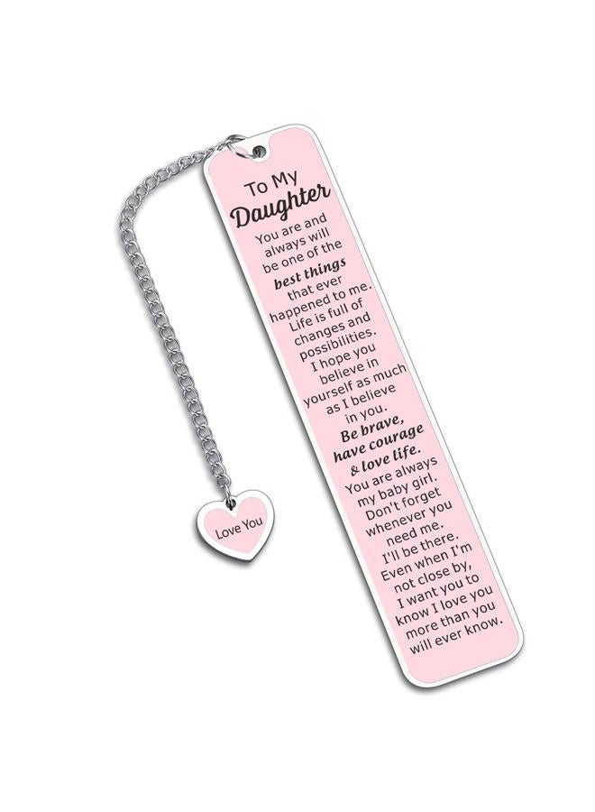 Aeonovs Stocking Stuffers for Teen Daughter, Book Mark for Girls Ages 8-12, Bookmark for Mothers and Daughters, Pink Bookmark, Daughter Gifts from Mom, Valentines Birthday Gifts for Girls Kids - Image 1