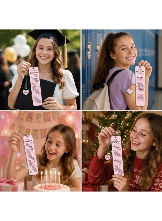 Aeonovs Stocking Stuffers for Teen Daughter, Book Mark for Girls Ages 8-12, Bookmark for Mothers and Daughters, Pink Bookmark, Daughter Gifts from Mom, Valentines Birthday Gifts for Girls Kids - Image 4