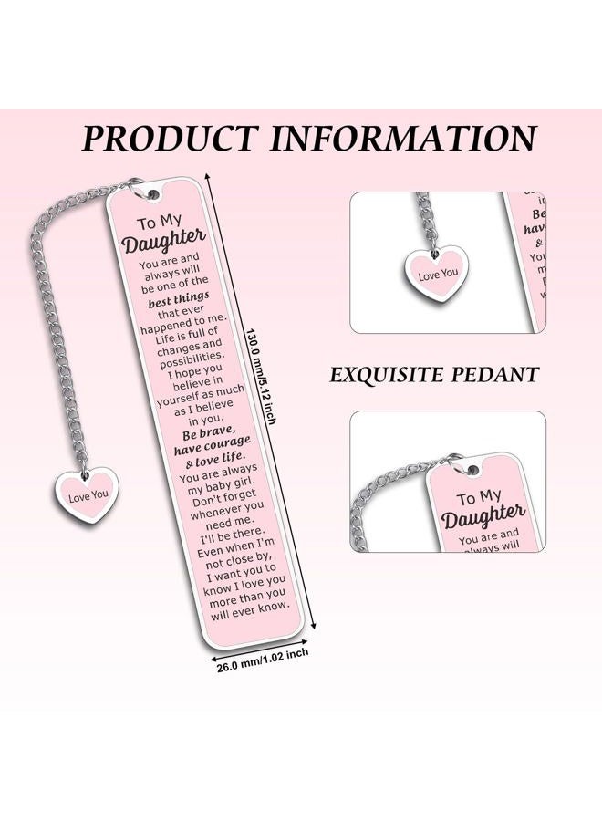 Aeonovs Stocking Stuffers for Teen Daughter, Book Mark for Girls Ages 8-12, Bookmark for Mothers and Daughters, Pink Bookmark, Daughter Gifts from Mom, Valentines Birthday Gifts for Girls Kids - Image 3