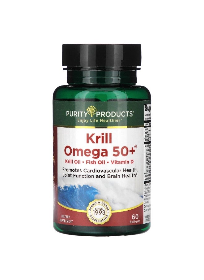 Purity Products - Purity Products, Krill Omega 50+, 60 Softgels - Image 1