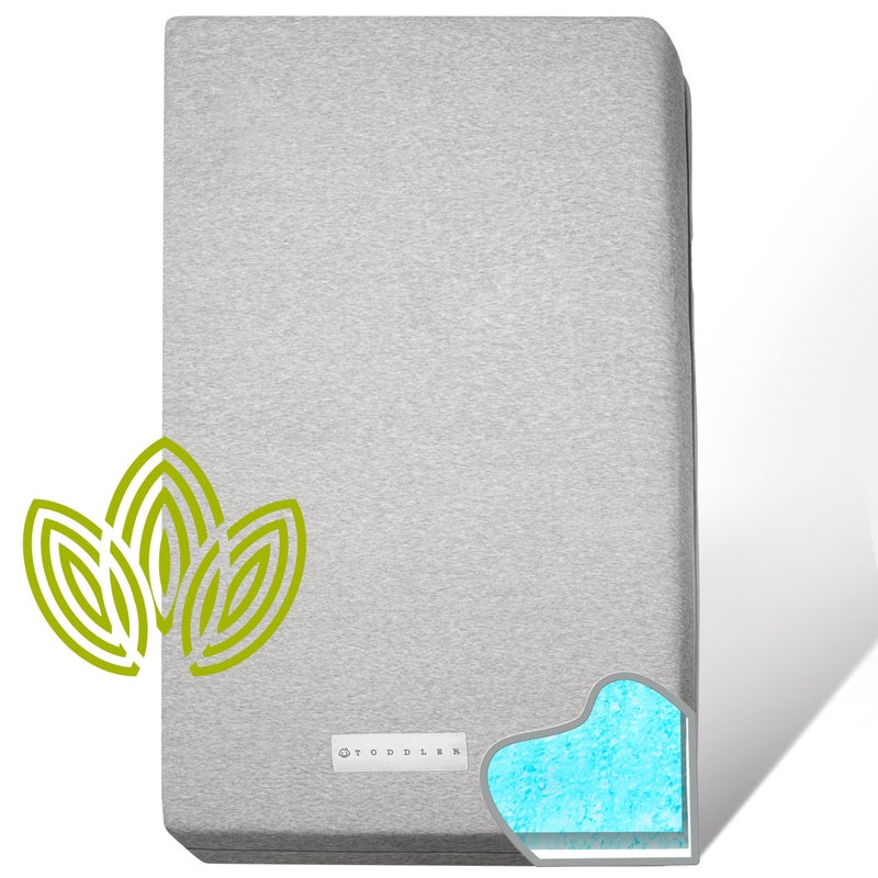 Modera Organic Cotton Dual-Sided Crib Mattress | 2-Stage Premium Memory Foam CertiPUR-US Hypoallergenic Baby Mattress, Firm Support for Infant, Cooling Gel for Toddler, Waterproof Washable Cover, 52x27.5x5.5 - Image 1