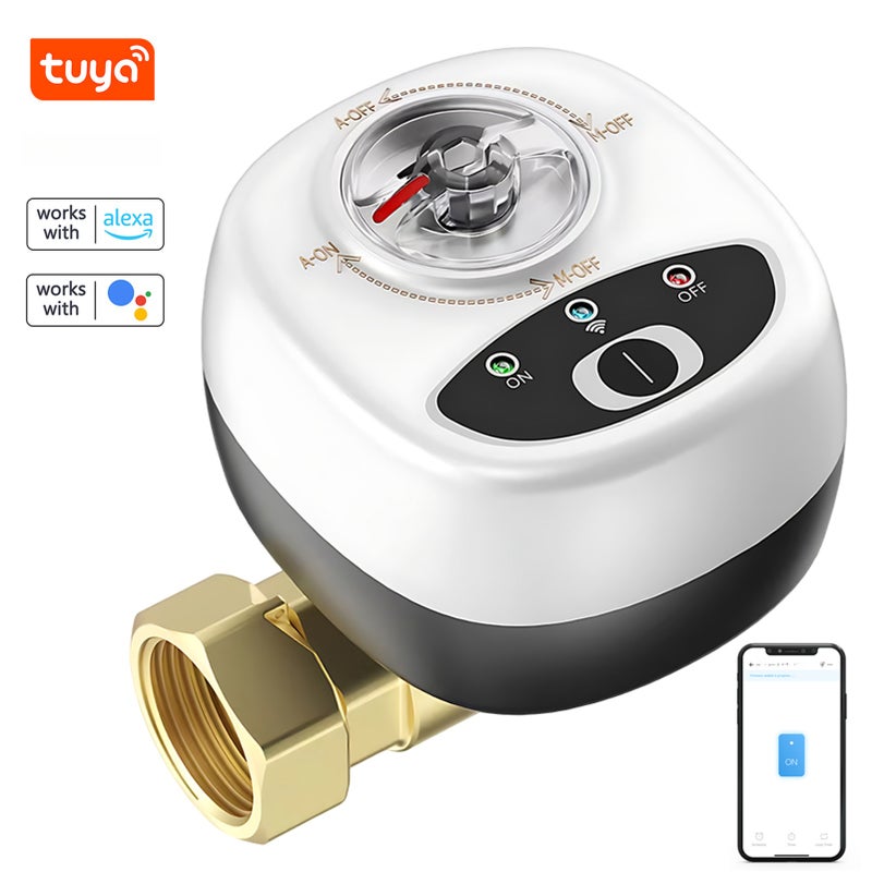 مفتاح ماء EWeLink ZigBee التلقائي، صمام كرة ذكي، مقاوم للماء بحماية IP65، التحكم عن بعد لاسلكي عبر تطبيق، متوافق مع مساعد جوجل و Alexa للتحكم بالصوت

注：原文中“Salute”应为“Alexa”的笔误，已按常见智能语音助手名称修正翻译，若需保留原拼写可改为“متوافق مع مساعد جوجل و Salute للتحكم بالصوت” - Image 1
