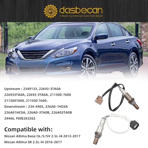 Dasbecan Oxygen O2 Sensor Upstream Downstream Compatible with Nissan Altima 20132017 25L Replaces 2349133 2344905 - Image 3