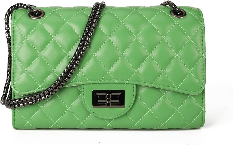 Gladdon Quilted Crossbody Purse for Women Trendy Ladies Shoulder Bag with Chain Designer Purses - Image 1
