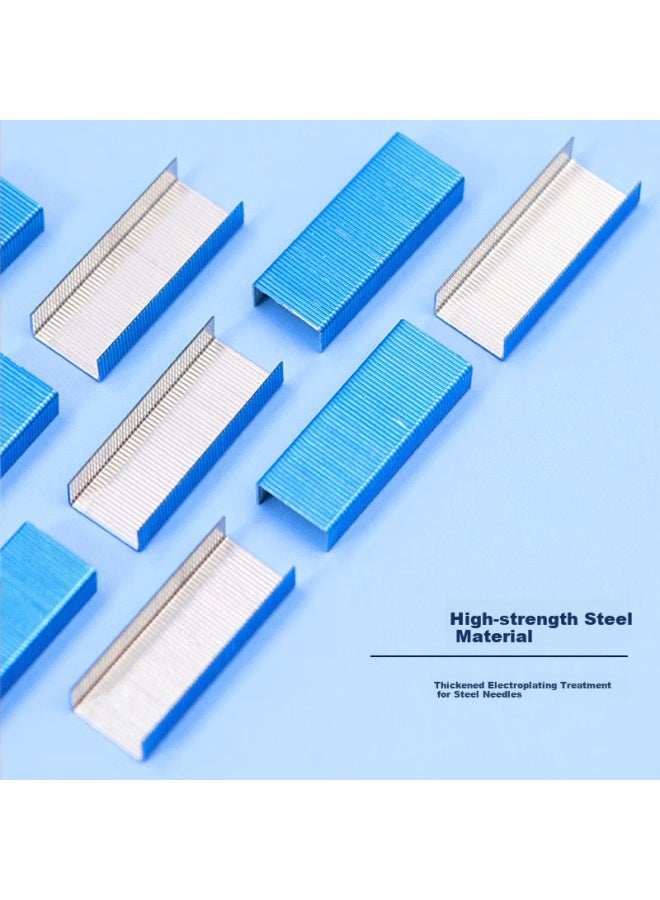 ماكس Max Meikesi Colorful Staples 10# 1000pcs/box دبابيس ملونة للطلاب والمكاتب والأعمال المالية قرطاسية تجليد الإمدادات No.10-1m وردي - Image 2