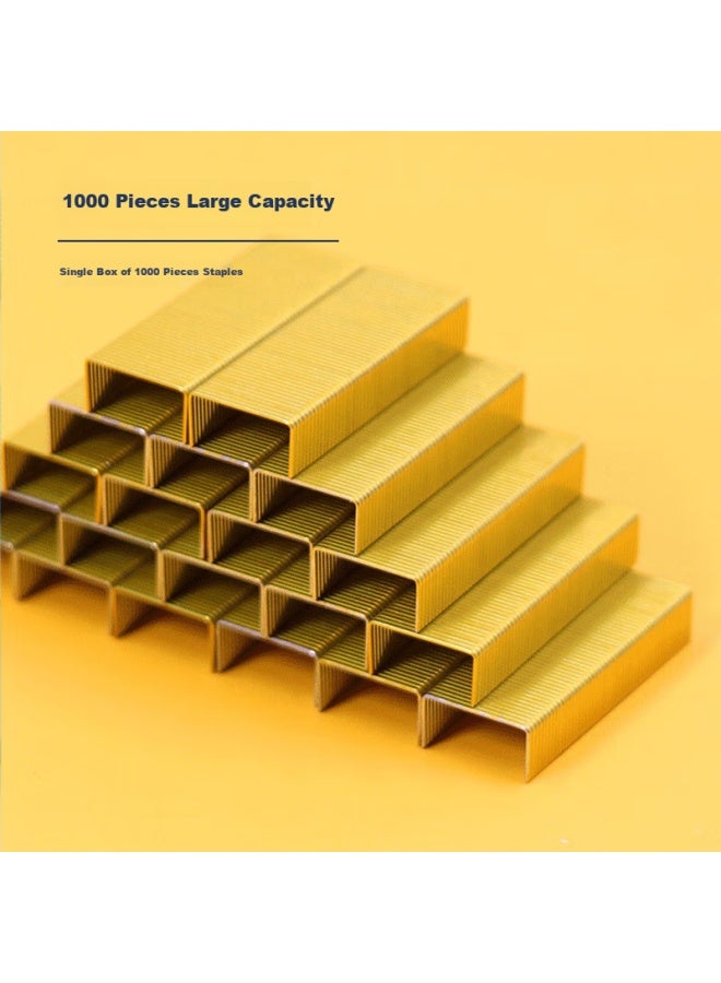 ماكس Max Meikesi Colorful Staples 10# 1000pcs/box دبابيس ملونة للطلاب والمكاتب والأعمال المالية قرطاسية تجليد الإمدادات No.10-1m وردي - Image 3