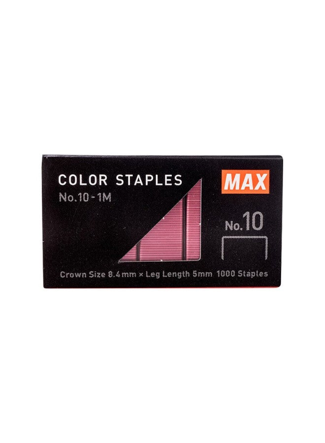 ماكس Max Meikesi Colorful Staples 10# 1000pcs/box دبابيس ملونة للطلاب والمكاتب والأعمال المالية قرطاسية تجليد الإمدادات No.10-1m وردي - Image 5