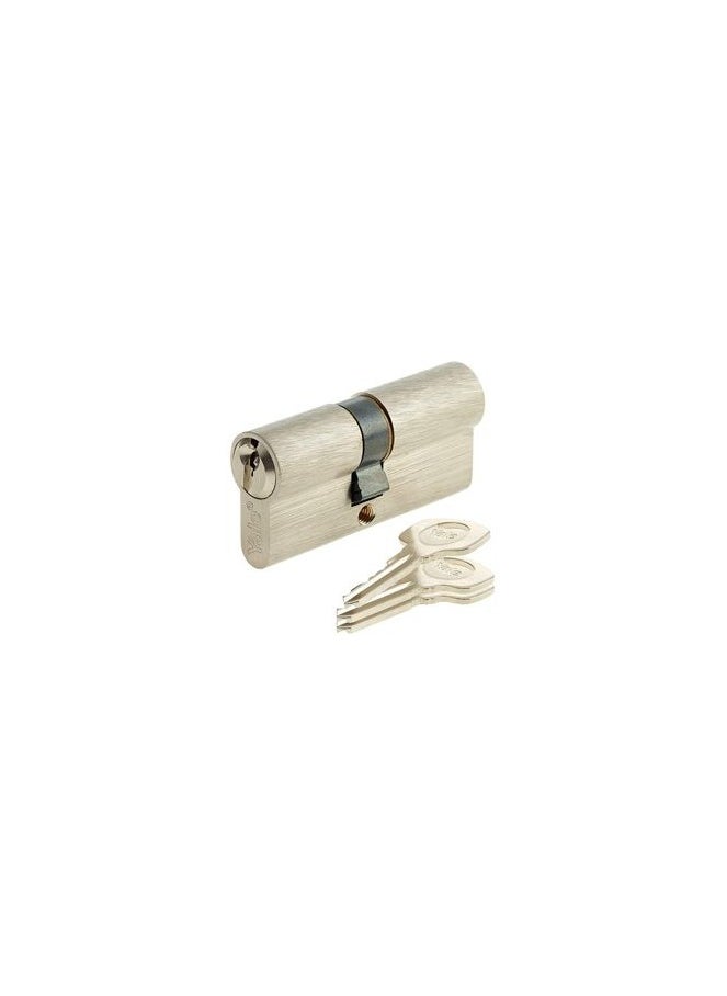 Yale - Yale Cylinder Double Euro Profile Knob + Coin Turn 70mm (35+35) Satin Nickel - Image 1