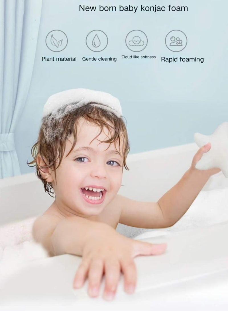 Natural baby bath sponge newborn baby wash face rub bath bath flutter cotton - Image 1