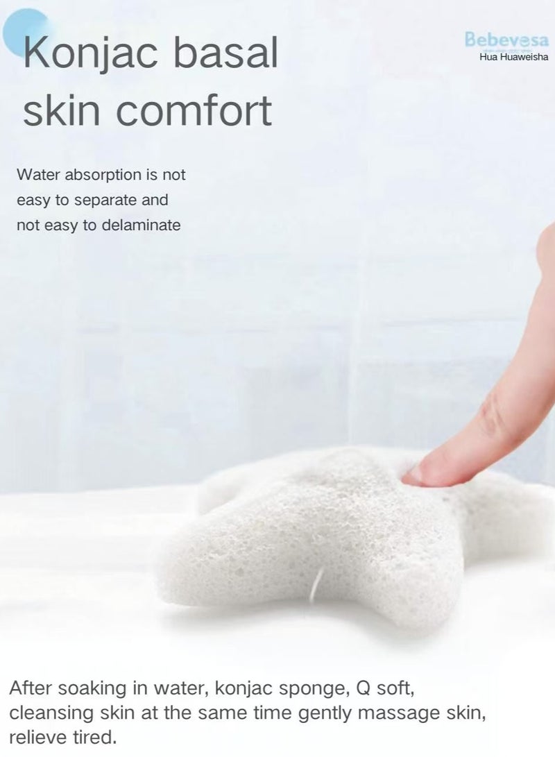 Natural baby bath sponge newborn baby wash face rub bath bath flutter cotton - Image 4