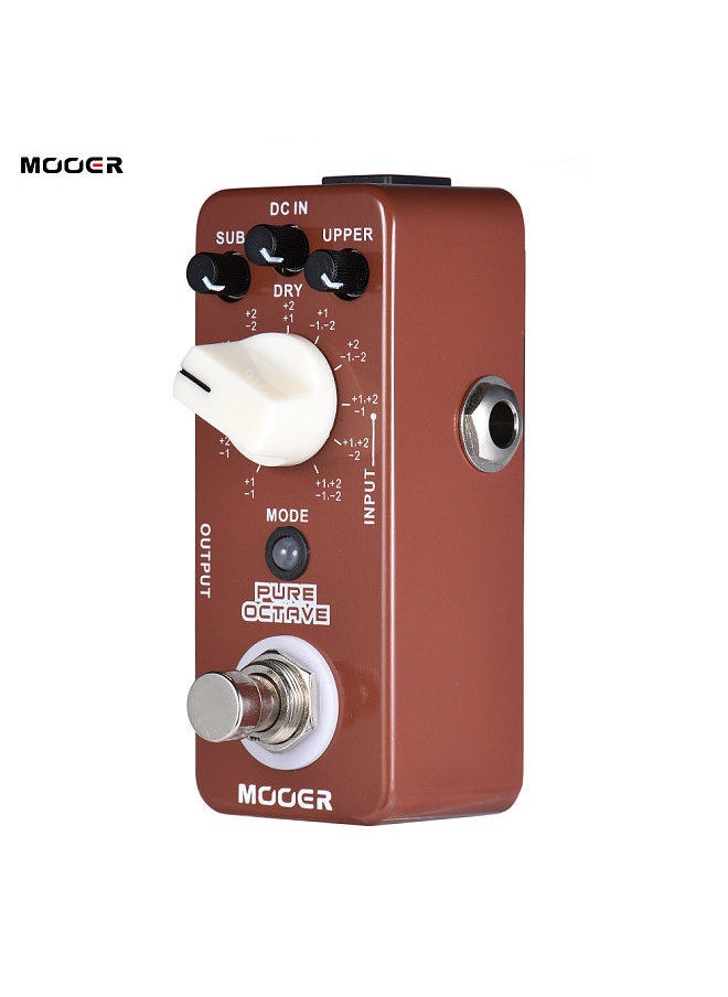 Mooer - PURE OCTAVE Mini Octave Guitar Effect Pedal 11 Octave Modes True Bypass Full Metal Shell - Image 1