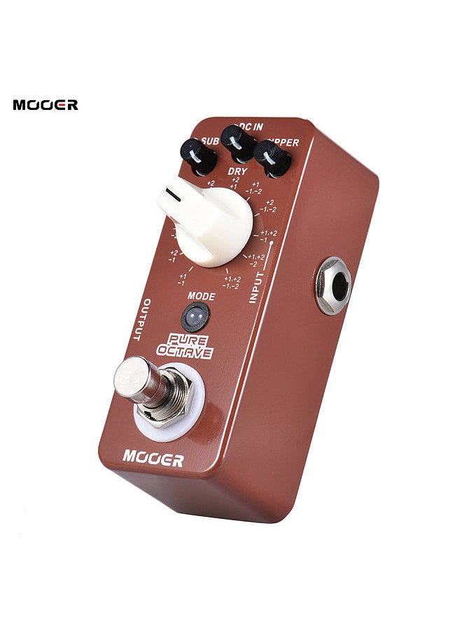 Mooer - PURE OCTAVE Mini Octave Guitar Effect Pedal 11 Octave Modes True Bypass Full Metal Shell - Image 1