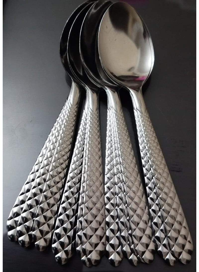 Alex Metal Steel Large stainless steel cutlery set, model 20, Abu Hamda, 12 pieces, silver, B0DXS2BDP4