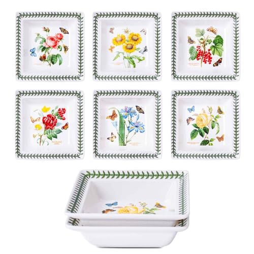 KXZ 【Ceramic Square Dinnerware Set】 6-Piece Include Pasta Plates, Salad Plates & 8 OZ Dinner Bowls - 6 Inch Ceramic Serving Platters for Entertaining - Restaurant Quality Square Plates & Bowls Set - Image 1