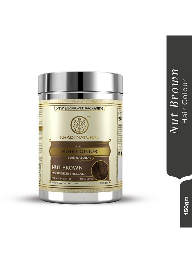 Khadi Natural Nut Brown Hair Color | Herbal & Chemical-Free | Covers Gray Hair Naturally | Enriched With Organic Ingredients | Provides Healthy-Looking Hair | 150G  - Image 3