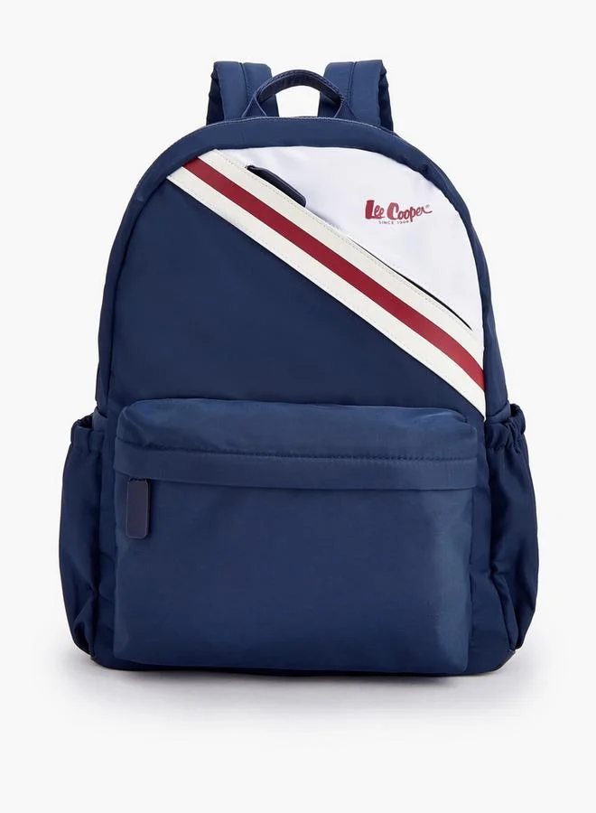 لي كوبر Logo Print School Backpack With Adjustable Shoulder Straps