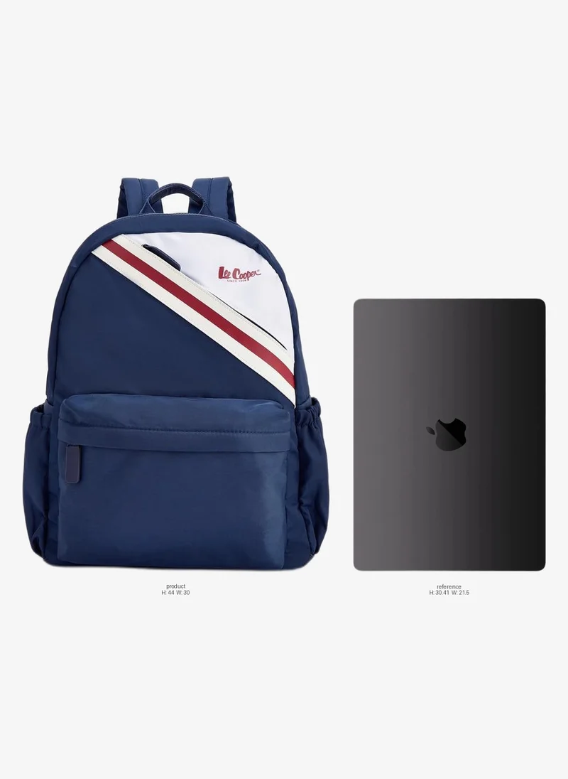 لي كوبر Logo Print School Backpack With Adjustable Shoulder Straps