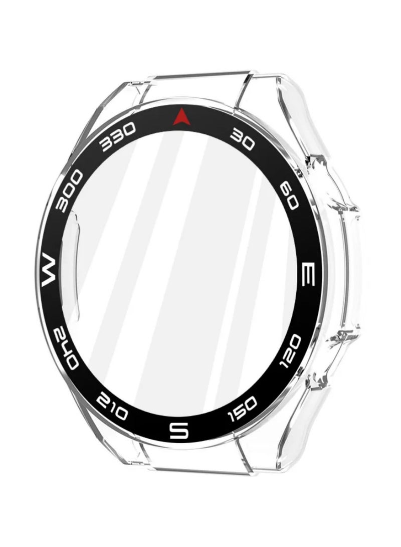 1Pcs Clear Hard Full PC Protective Case For Huawei Watch Ultimate Screen Protector Cases Cover with Tempered Glass Film Accessories Transparent Shockproof Scratch Resistant Design - Image 2