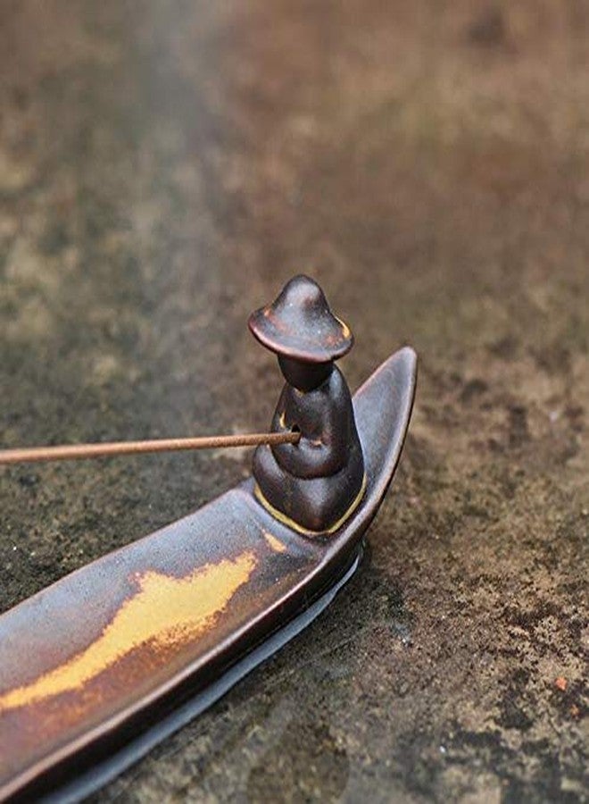 LinaLife Fishing Boat Style Ceramic Incense Holder - Image 5