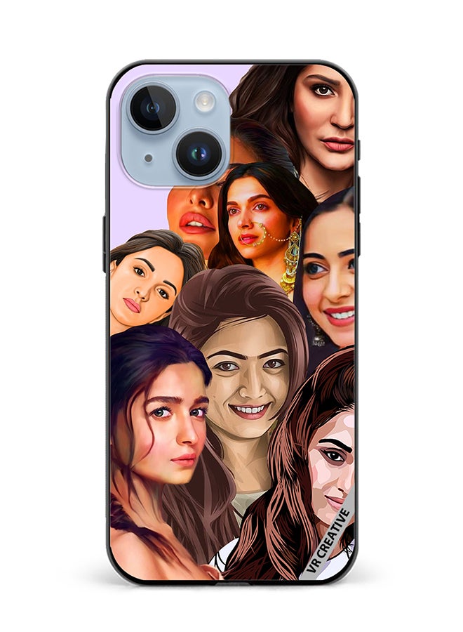 VR CREATIVE Protective Case Cover For Apple iPhone 15 Plus Bollywood Actress Design Multicolour - Image 1