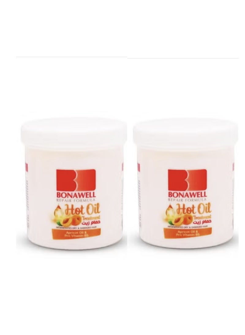 Bonawell Hot Oil Treatment with Apricot Oil & Pro Vitamin B5 - 225 ml 2pieces