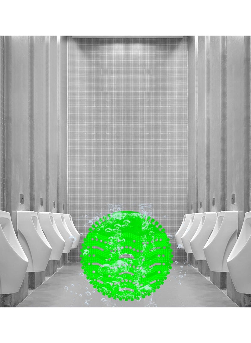 كابتن تيك Scented Urinal Screens Deodorizer with Anti Splash Bristles 5 Pack Men Bathroom Waterless Toilet for Public Restrooms and Fits Most Brand Urinals Green - Image 3