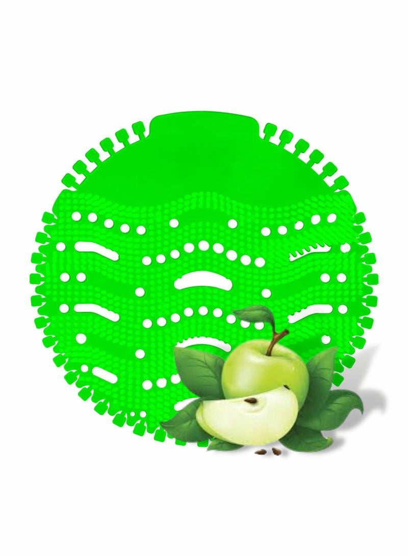 كابتن تيك Scented Urinal Screens Deodorizer with Anti Splash Bristles 5 Pack Men Bathroom Waterless Toilet for Public Restrooms and Fits Most Brand Urinals Green - Image 5