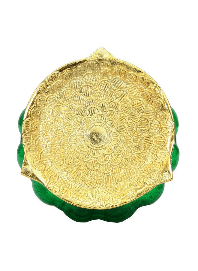 anciently وعاء كوبر لاكشمي القديم | وعاء لاكشمي كوبر | وعاء أكشايا | وعاء كوبر باللون الأخضر، زجاج مقوى، 1 قطعة - Image 5