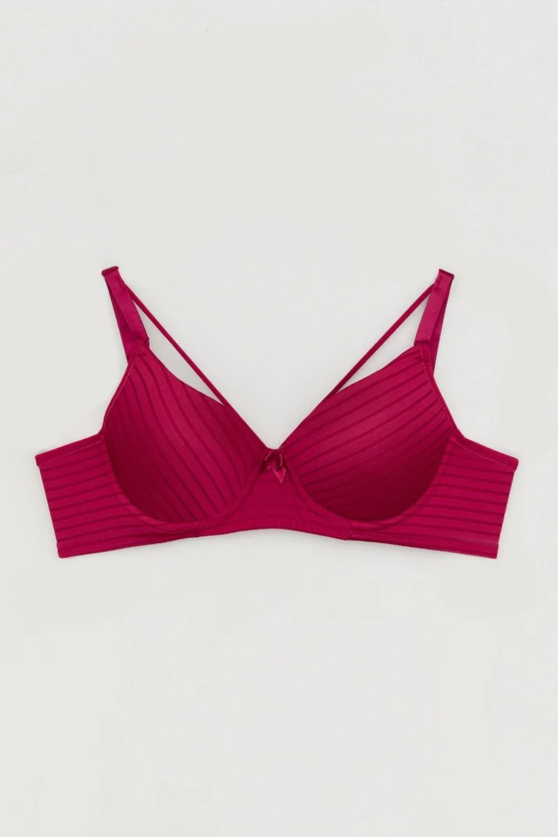 FullaModa Padded Jacquard Bra