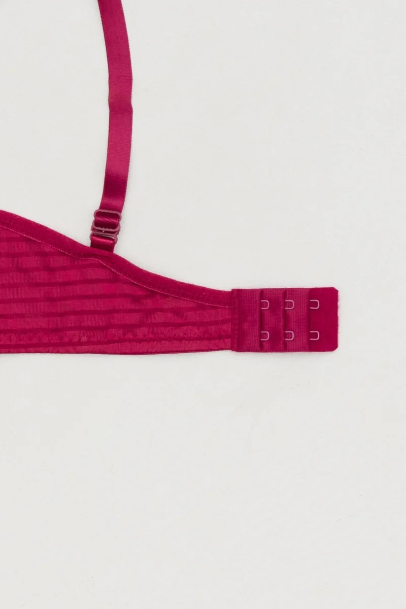 FullaModa Padded Jacquard Bra