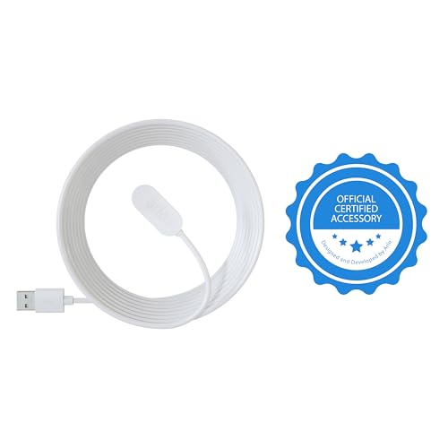 Arlo Indoor Magnetic Charging Cable - Arlo Certified Accessory - 8 ft, Works with Arlo Pro 5S 2K, Pro 4, Pro 3, Pro 4 XL, Ultra 2, Ultra, Ultra 2 XL, Go 2 and Floodlight Cameras, White - VMA5000C - Image 3