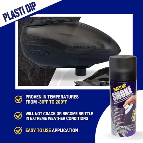 Plasti Dip Smoke 11 oz – Translucent Black-Gray Peelable Coating for Customization – Buildable Lens Tint Spray – Adjustable Shade from Gray to Black – Compatible Colors (6 Pack) - Image 3