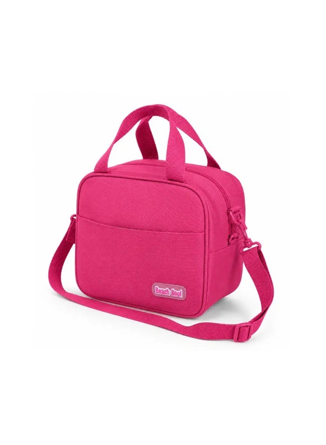 Beach Cool BeachCool 6L Insulated Lunch Bag with Adjustable Shoulder Strap – Reusable Thermal Cooler Bag for Work, School, Picnic and Travel, 25 x 14 x 23 cm-Pink - Image 1