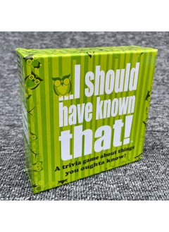 I Should Have Known That! Full English Board Game Card-Color:I Should Have Known That