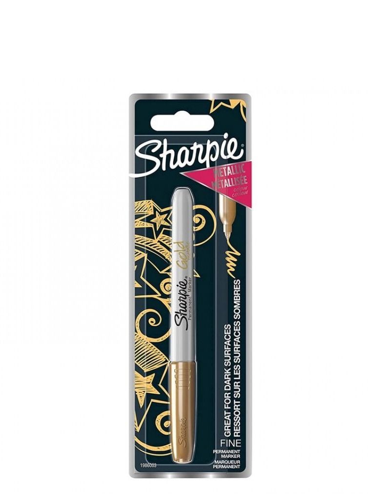 Sharpie 1-Piece Metallic Permanent Marker Gold Colour Ink