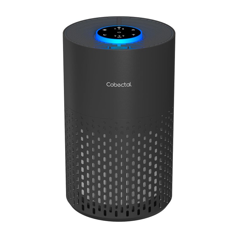 Cobectal Air Purifiers for Bedroom Home, Cobectal Air Cleaner with H14 True HEPA 3-in-1 Filter for Room up to 1050 ftÂ², Sleep Mode & Aroma Function, Portable Air Purifiers for Office, Dorm, RVs, Black - Image 1
