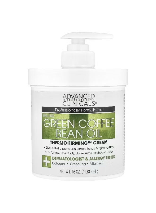 Advanced Clinicals, Green Coffee Bean Oil, Thermo-Firming™ Cream, 16 oz (454 g)