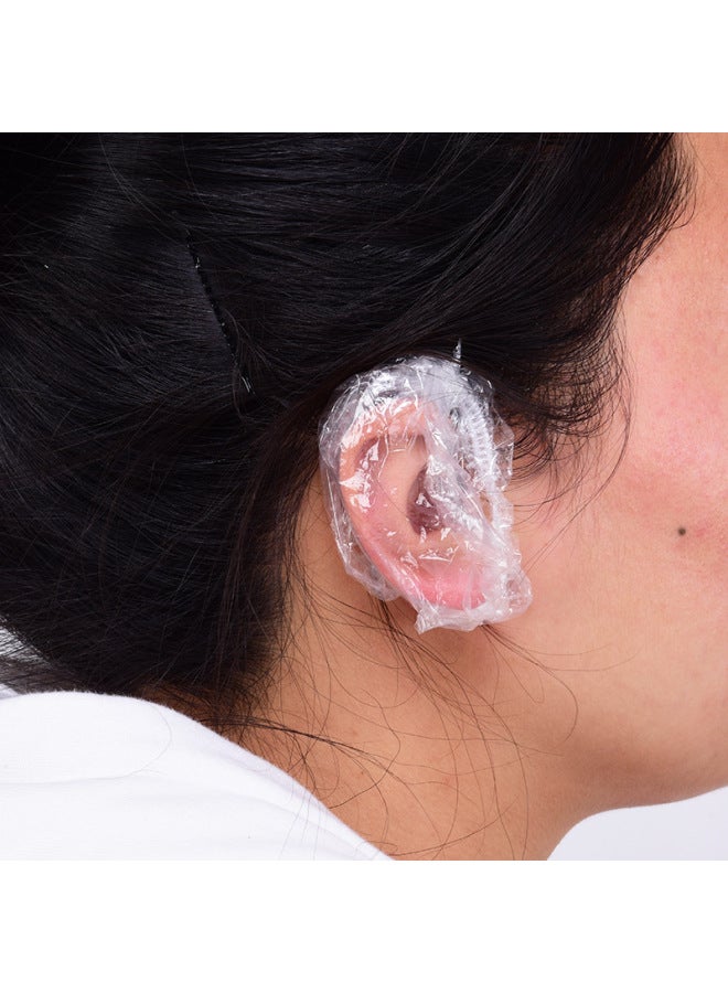 Ear Cover - Disposable Waterproof Earmuffs - White, High Pressure PE, 1pcs Pack - Hair Salon, Beauty Supply - Image 4