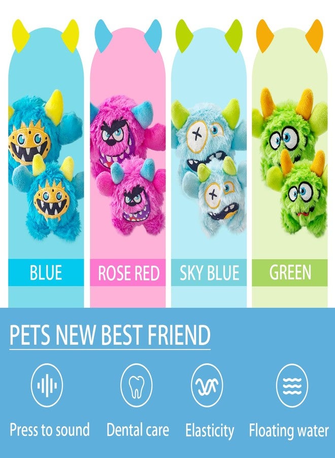 FCCUM Squeaky Plush Pet Toy Ball, Dental Care, Skin-Friendly and Soft and Relieve Stress,Dog Training Interactive Pet Cute Plush Fashionable Toy Ball (Sky Blue,Large) - Image 5