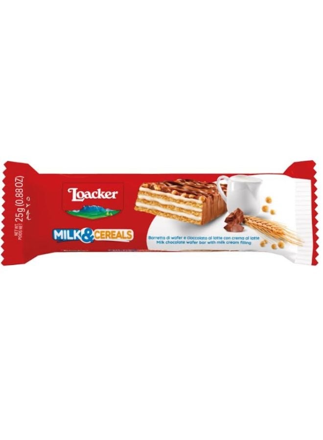 Loacker Milk & Cereals Wafer 25g - Image 1